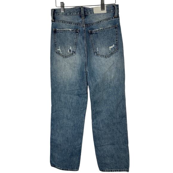 Pistola Jeans Women Size 26 Cassie Crop Button Fly Distressed Ankle Boho - Picture 2 of 12